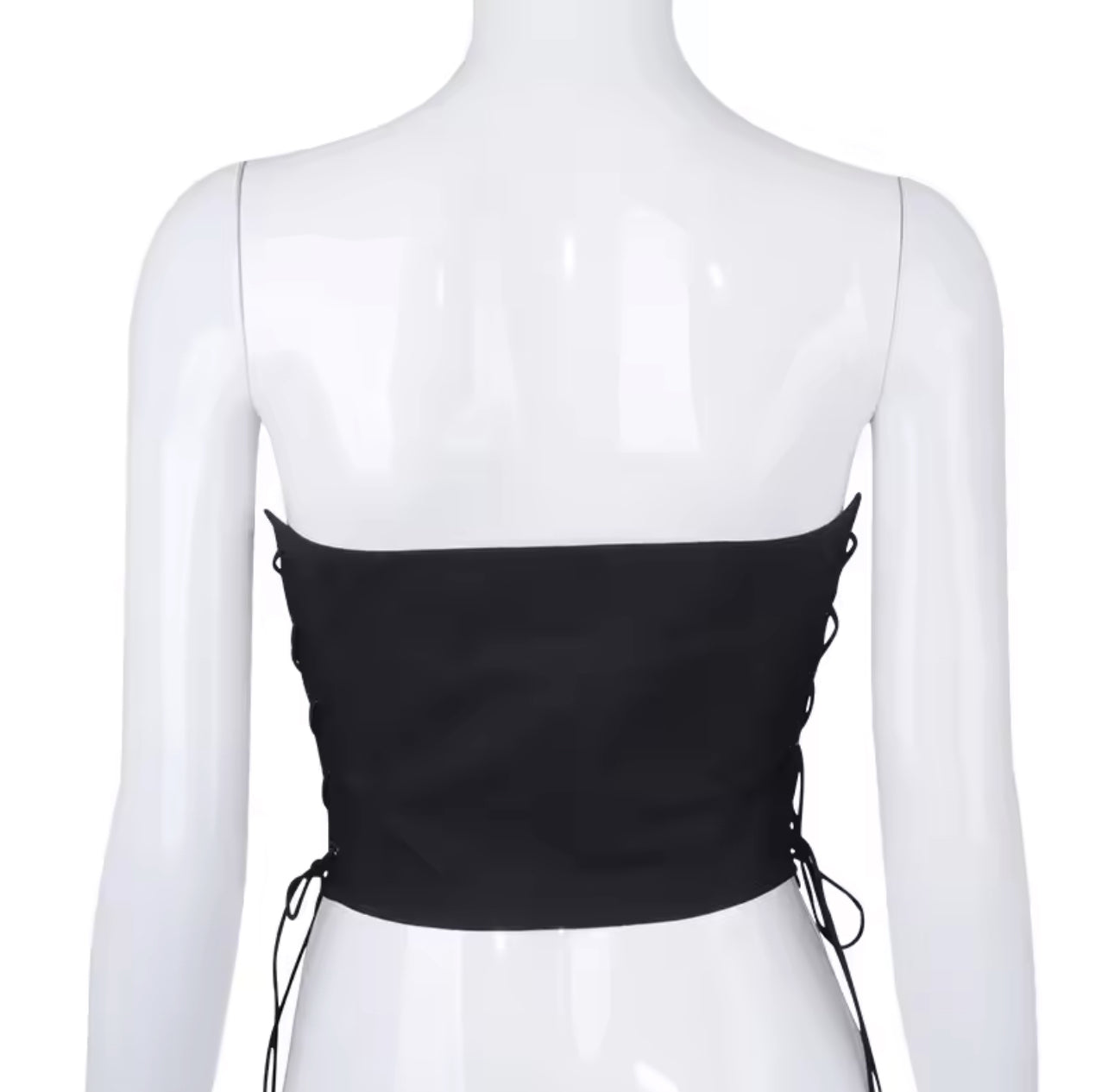 Sexy Adjustable Black Corset Top