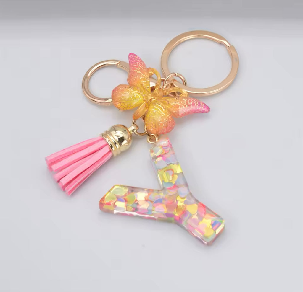 Summer Addition A-Z Letter Keychain