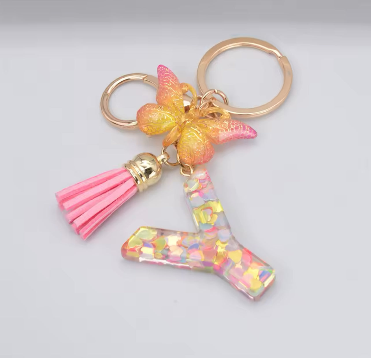Summer Addition A-Z Letter Keychain