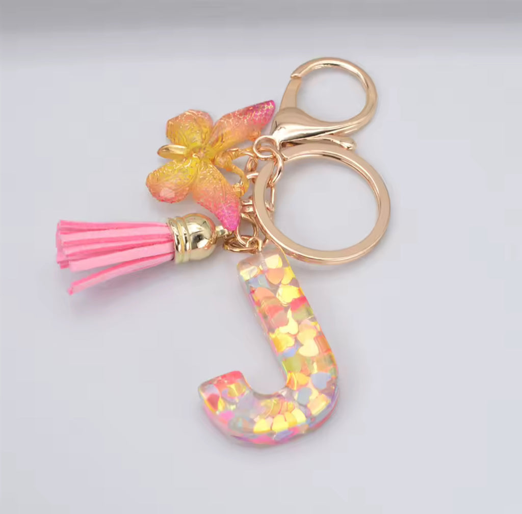 Summer Addition A-Z Letter Keychain