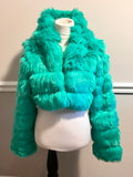 Emerald Frost Luxe Faux-Fur Jacket Weeknd Shop Online