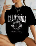 Weekend Shade Casual And Relaxed Vacation Style Gray Women Graphic T-Shirt With Letter Prin Weekend Shade Sunglasses