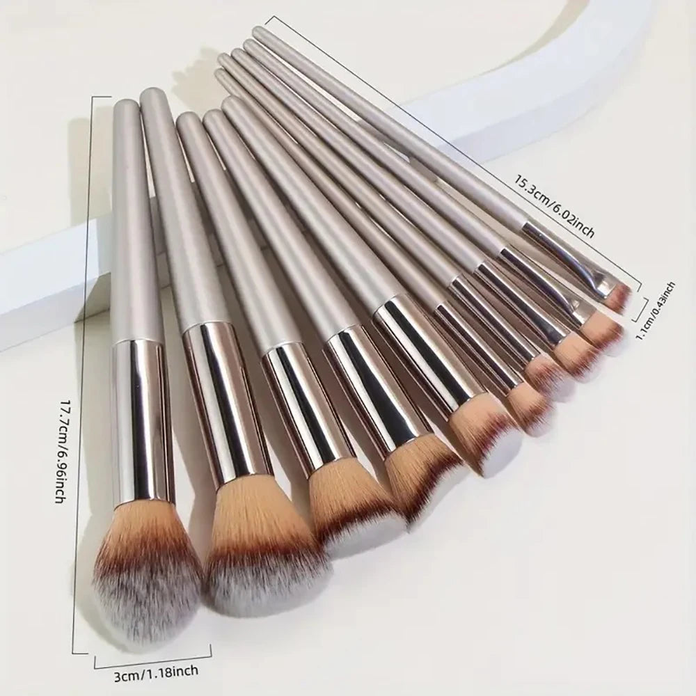 14-Piece Premium Synthetic Makeup Brush Set