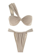 Classic Ruched High-Cut Bikini Set