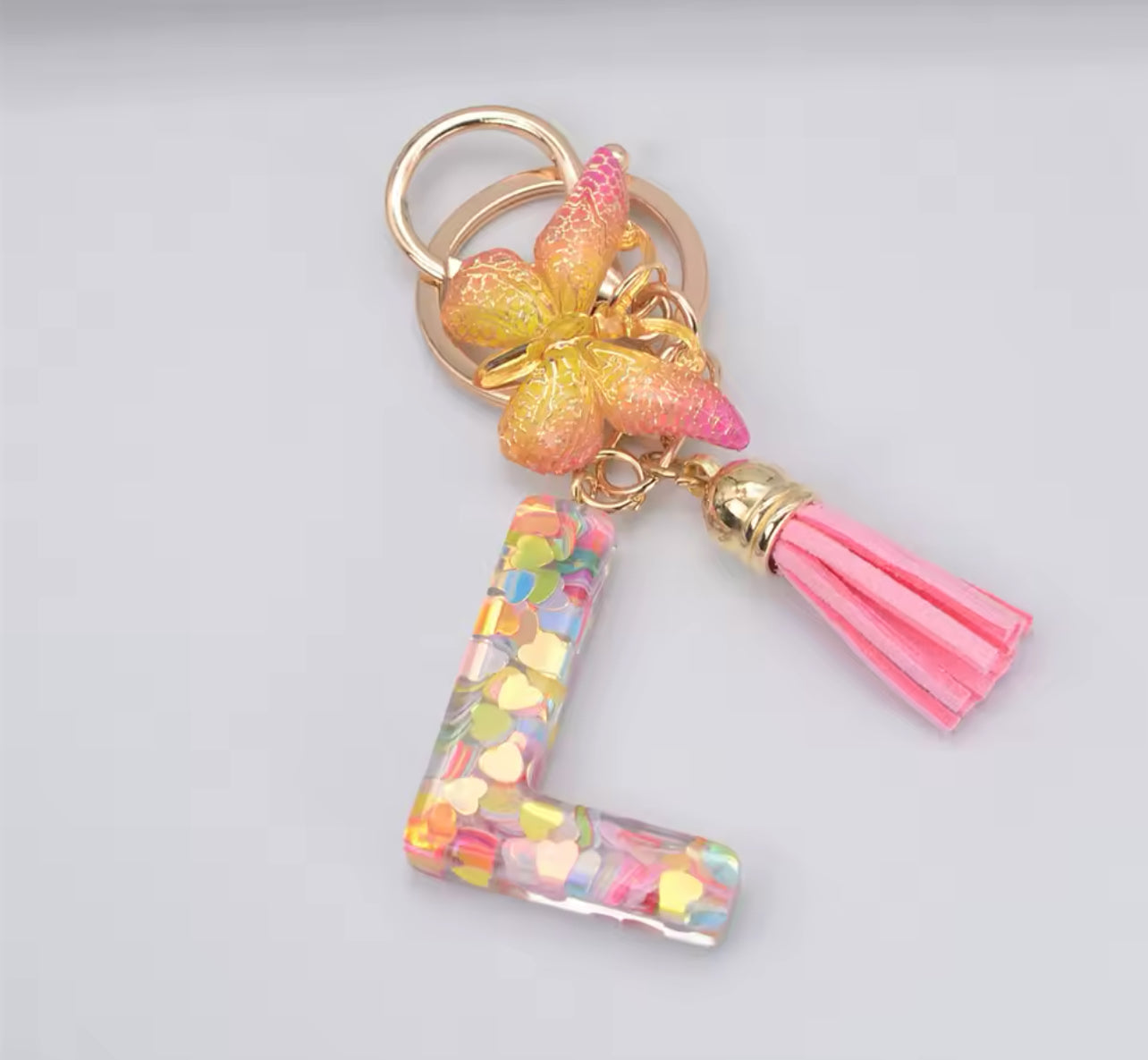 Summer Addition A-Z Letter Keychain