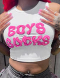 “Boys Suck” Women’s Crop Tank Tee Weekend Shop