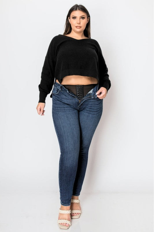 Chancy Corset Plus Super Skinny Jeans - Weeknd Shop Online
