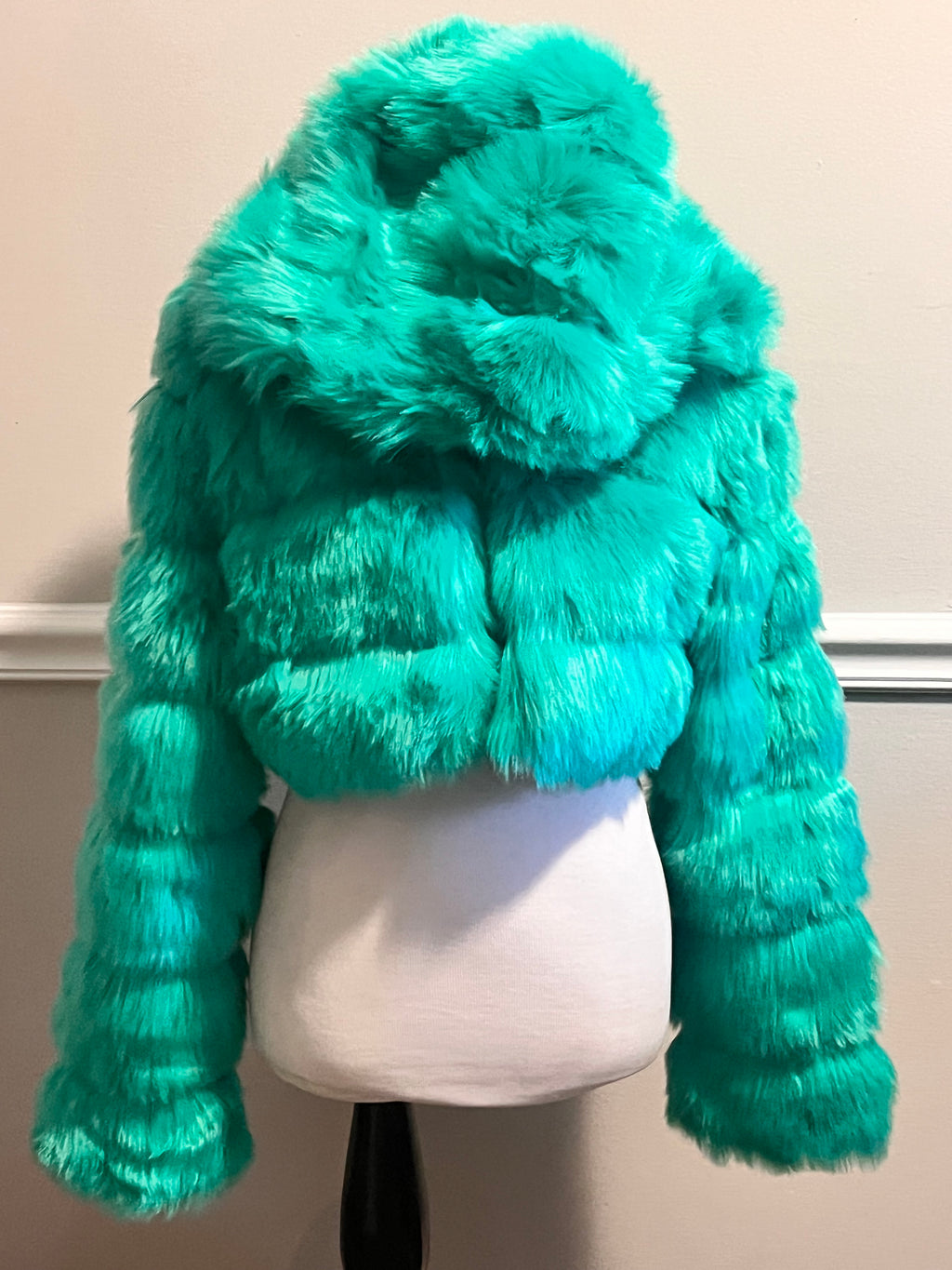 Emerald Frost Luxe Faux-Fur Jacket Weeknd Shop Online