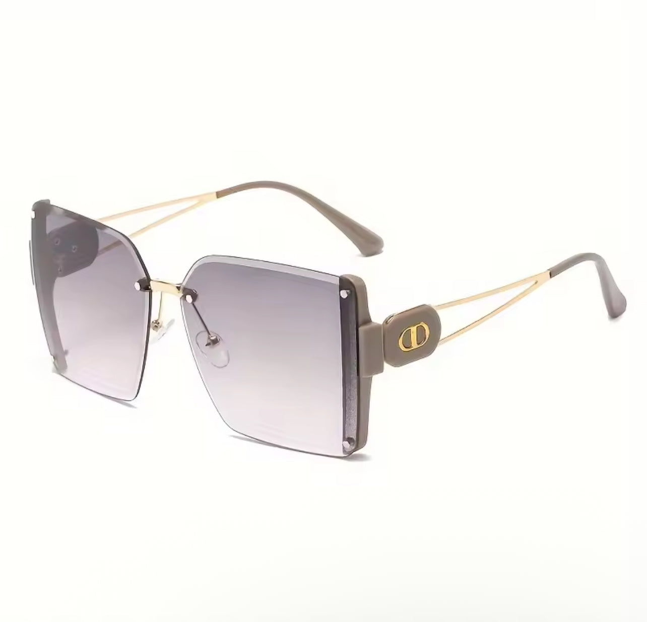 Trendy Frameless Cut-Edge Metal Sunglasses
