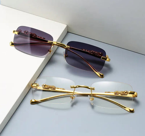 "Mr.Clean" Rimless Square Sunglasses Weekend Shade Sunglasses
