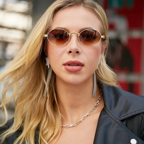 "Eye Catch" Round Metal Frame Sunglasses shopdrop