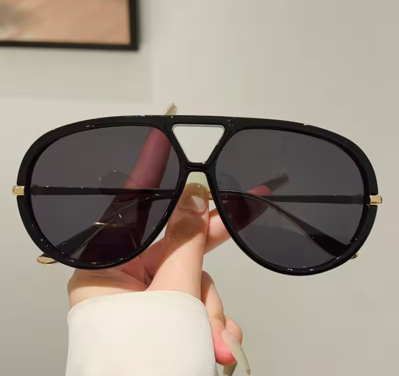 “Shoot UR Shot” Aviator Plastic Frame Sunglasses