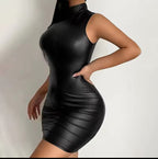 Brandy’s PU Leather Mini Dress