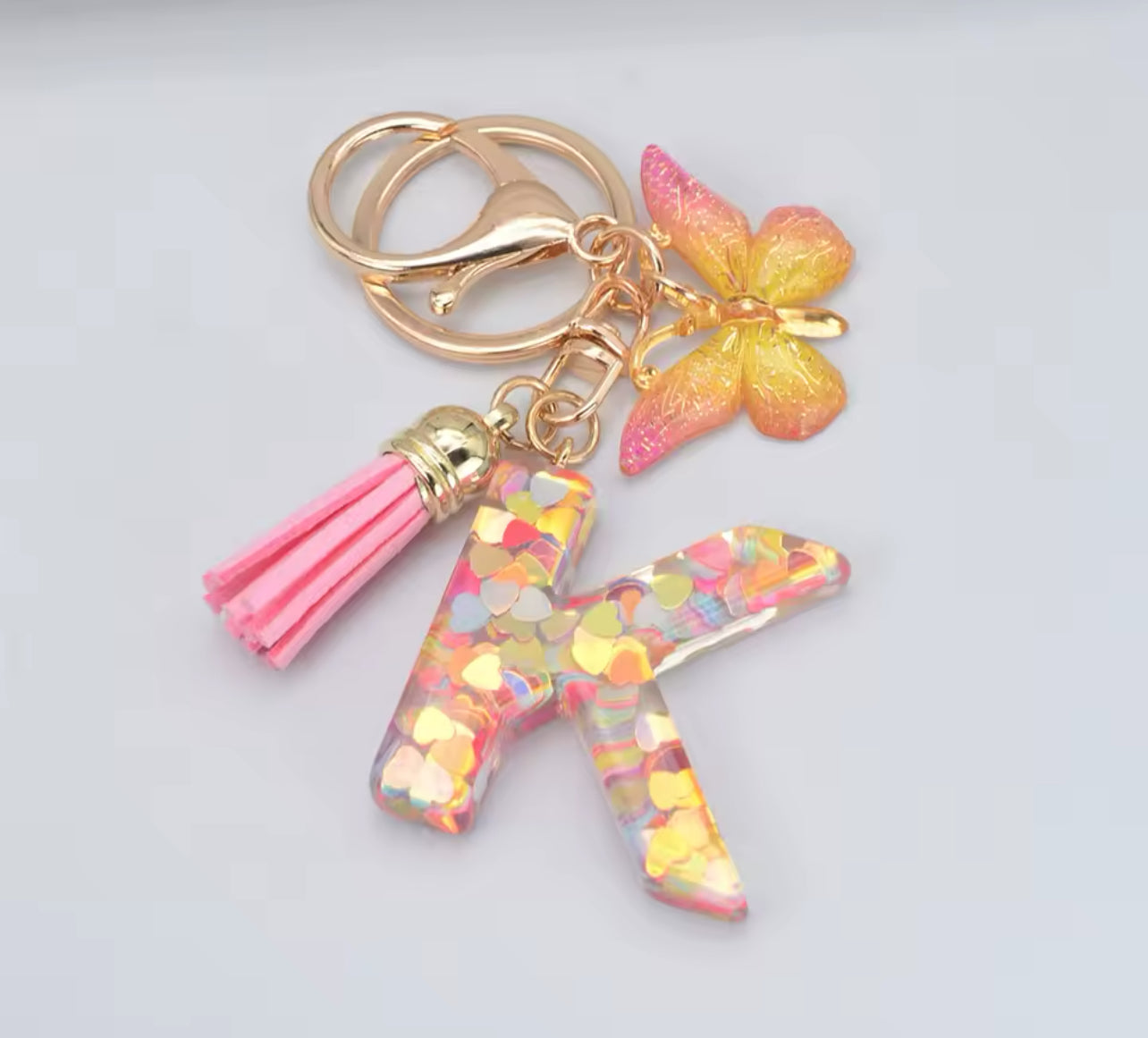 Summer Addition A-Z Letter Keychain