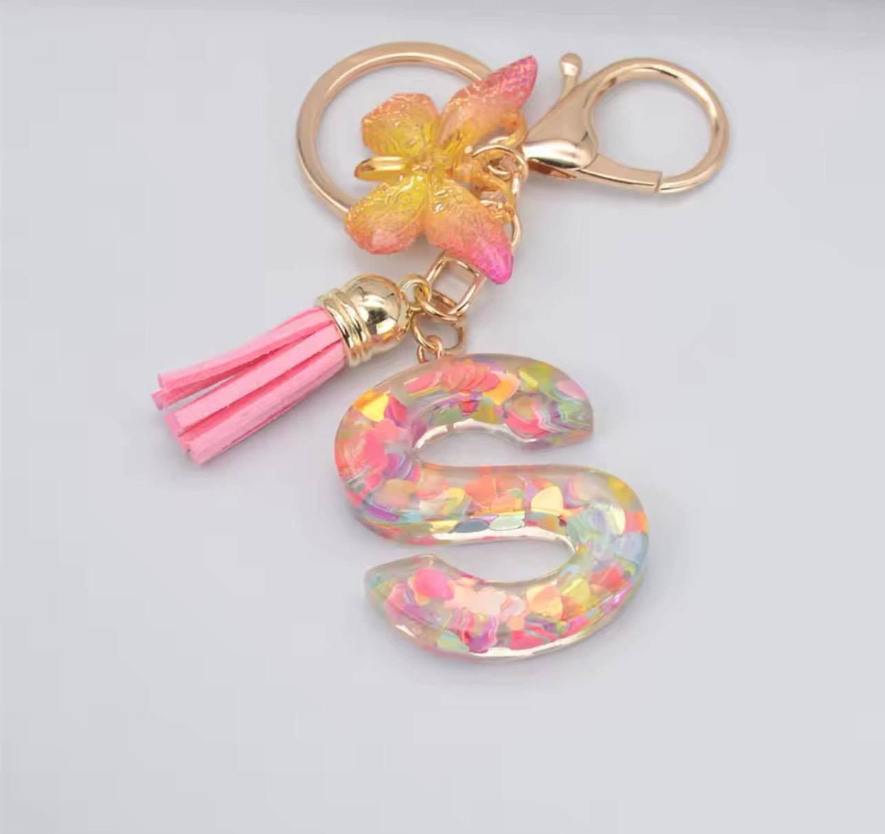 Summer Addition A-Z Letter Keychain