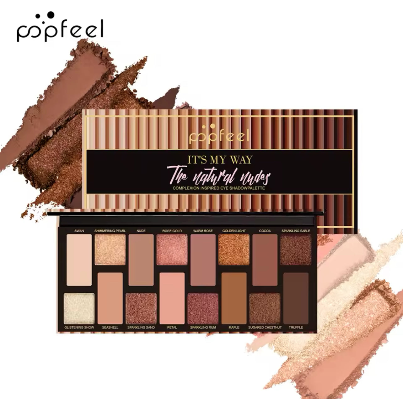 POPFEEL 16-Color Nude Eyeshadow Palette
