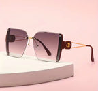 Trendy Frameless Cut-Edge Metal Sunglasses