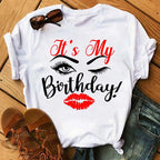 Maycaur Eyelash Happy Birthday Fun T-Shirt
