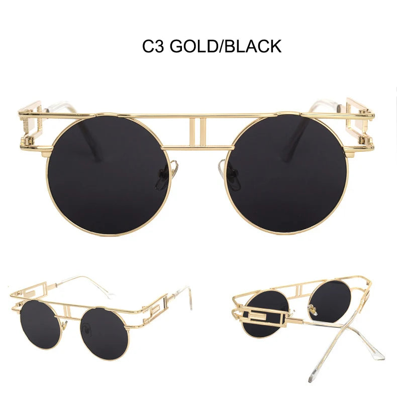 Men& Women Vintage Round Metal Frames