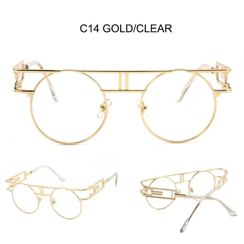 Men& Women Vintage Round Metal Frames