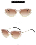 Fashion Cat Eye Rimless Women Sunglasses Weekend Shade Sunglasses