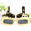 Creative Middle Finger Flip Off Hand Shape Finger Silly Funny Party Novelty Sunglasses, Glam