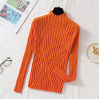 Knitted Women High Turtle Neck Sweater