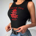 Chinese Takeout Tank Top Crop Top for Women