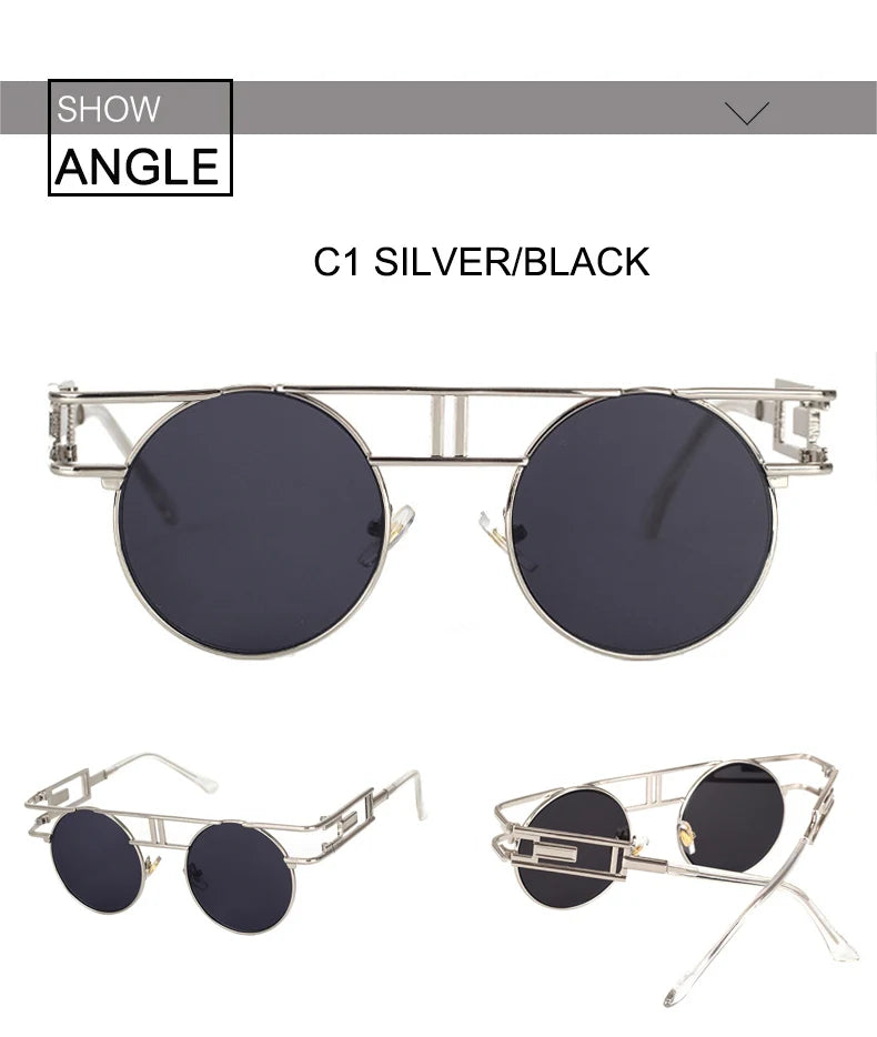 Men& Women Vintage Round Metal Frames