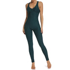Criss Cross Halter Backless Work Out Jumpsuit