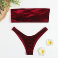 Women's Velvet Brazilian Bandeau Swimsuit Weeknd Shop Online