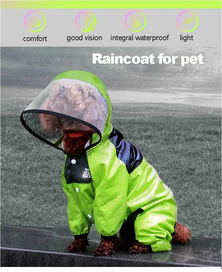 The Dog Face Waterproof Pet Raincoat – All-Weather Protection with Style