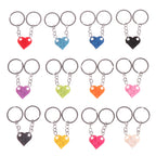 2Pcs Cute Love Heart Brick Keychain