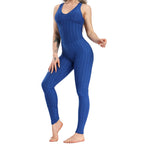 Criss Cross Halter Backless Work Out Jumpsuit