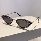 Vintage Rimless Cat Eye Metal Sunglasses