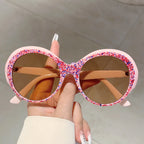 Women Plastic Vintage Round Frame Sunglasses - Weekend Shade 
