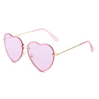Heart Rimless Trendy Sunglasses