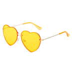 Heart Rimless Trendy Sunglasses