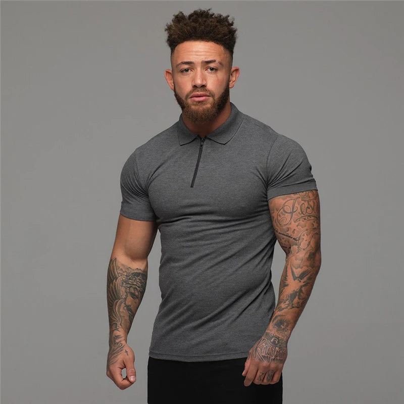 Men's Classic Polo Style Collar Top