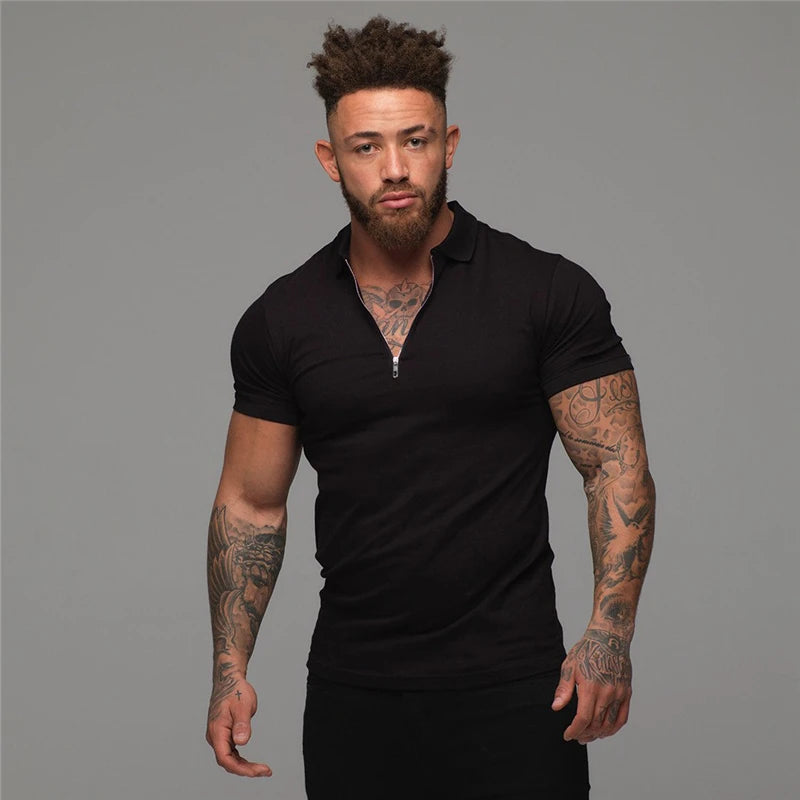 Men's Classic Polo Style Collar Top