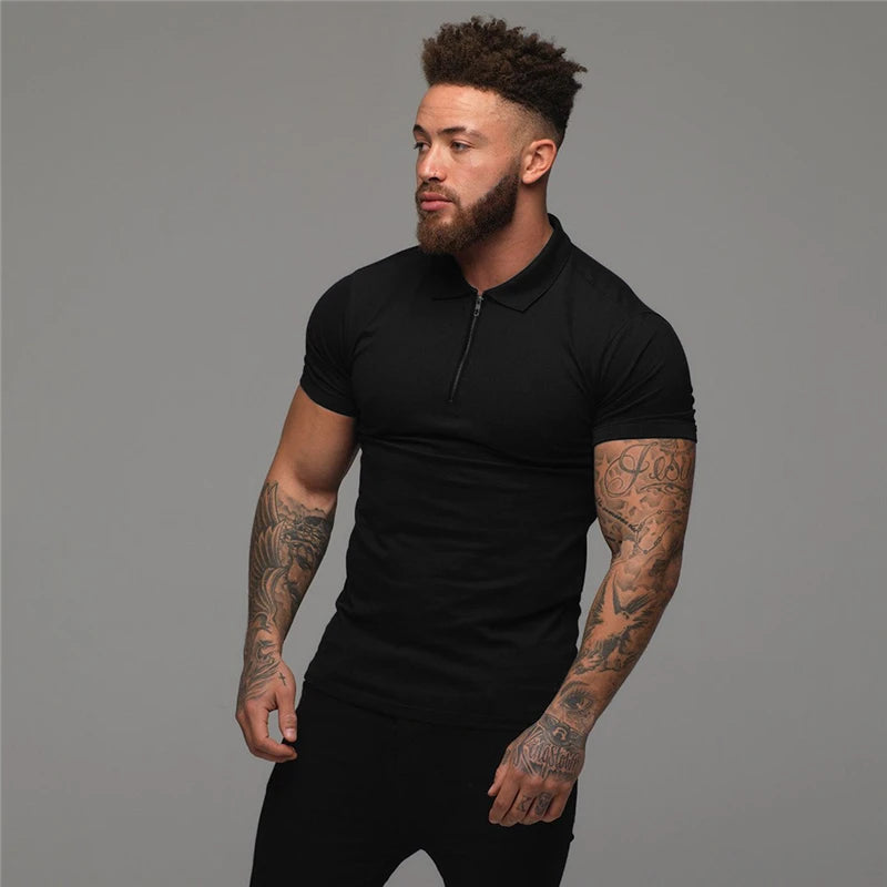 Men's Classic Polo Style Collar Top