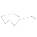 Rhinestone Rimless No Lens Glasses weekend shade