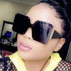 Oversized Square Sunglasses Women Rimless 