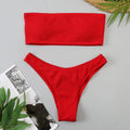 Red Women's Brazilian Bandeau Swimsuit Weeknd Shop Online