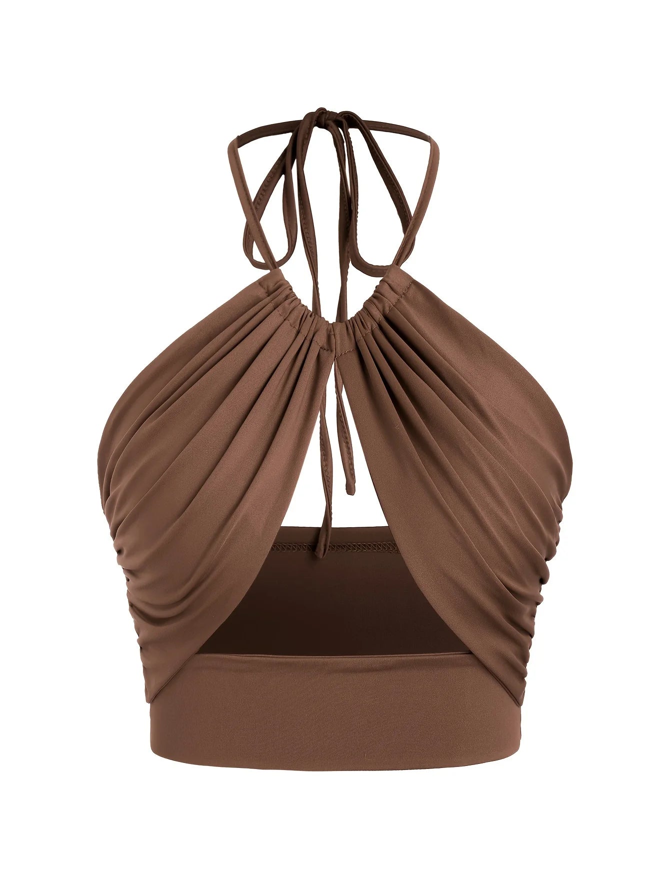Philly Ruched Halter Crop Top