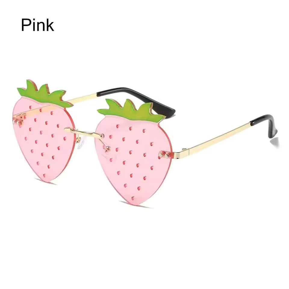 Strawberry Rimless Fashion Sunglasses