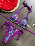 Purple Sexy Triangle Bikini Set Weeknd Shop Online