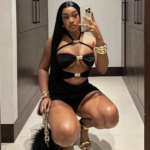 "High Paid" Sexy Hollow Out Women’s Playsuits Weekend Shop