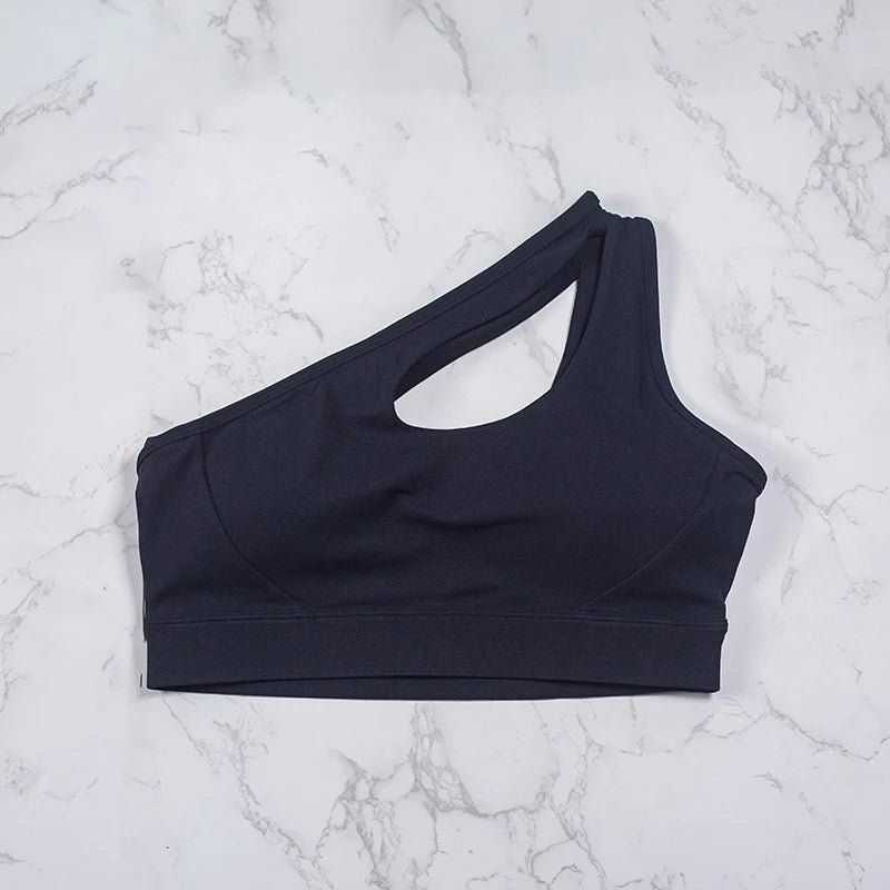 One-Shoulder Sports Bra – Asymmetrical Yoga & Fitness Top