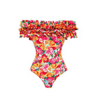 Helen Floral Ruffle One-Piece Swimsuit Set
